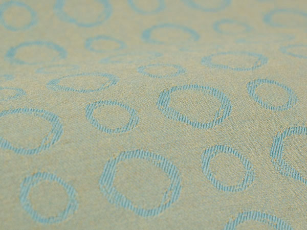 Hoop design upholstery fabric for contract and domestic furnishings