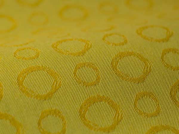 Yellow hoop contract fabric FR rated