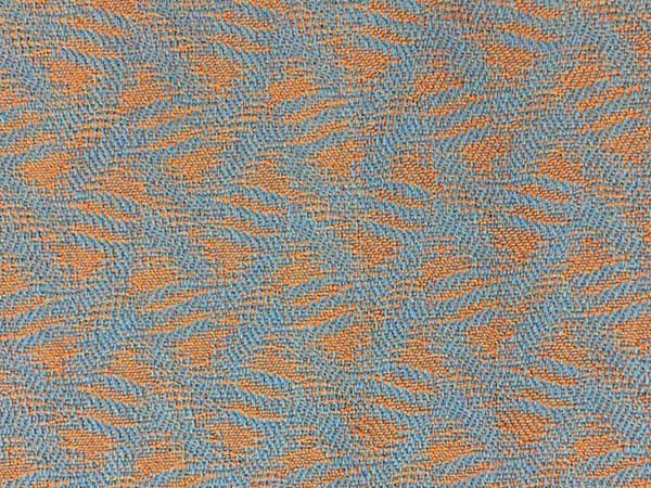 FR rated commercial fabric in light blue orange 