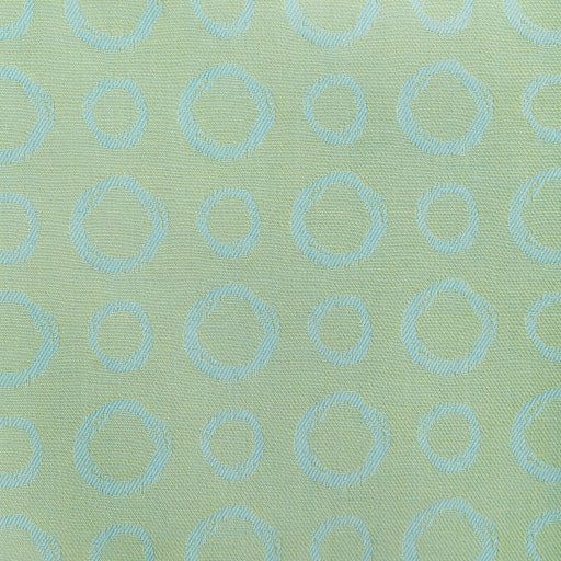 Hoop design upholstery fabric light blue and green