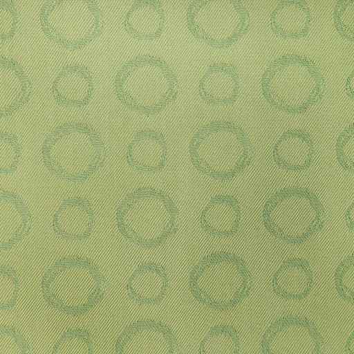 Light green FR fabric with dark green hoop design