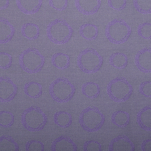 Contract furnishing fabric in purple with hoop design