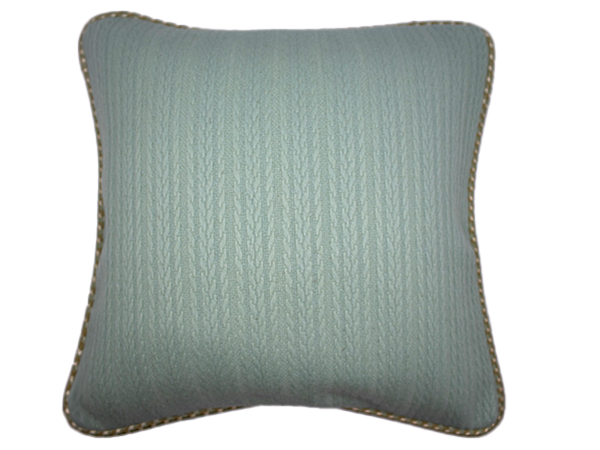 Cable Mint Cushion Cover with contrasting cord trim no bg